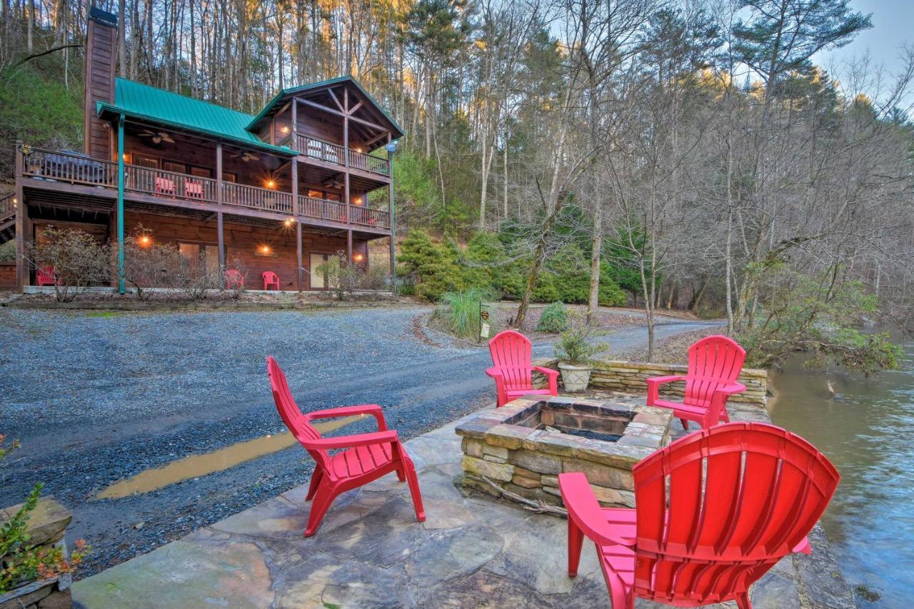 Riverside Ellijay Cabin With Hot Tub And Game Room Buitenkant foto