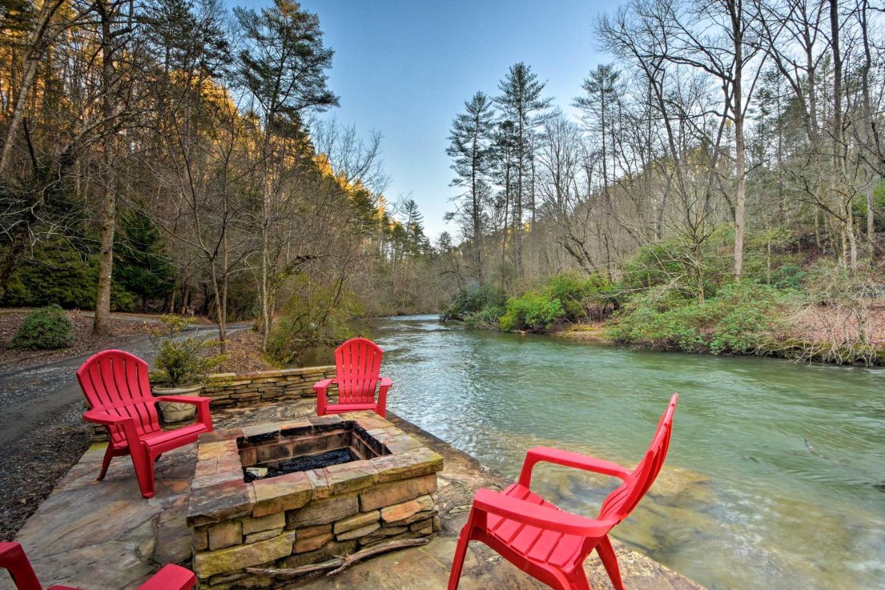 Riverside Ellijay Cabin With Hot Tub And Game Room Buitenkant foto