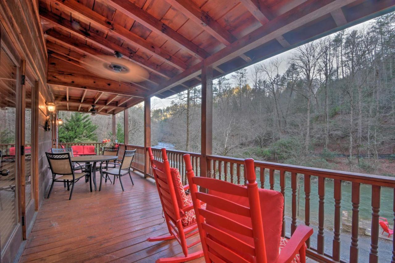 Riverside Ellijay Cabin With Hot Tub And Game Room Buitenkant foto